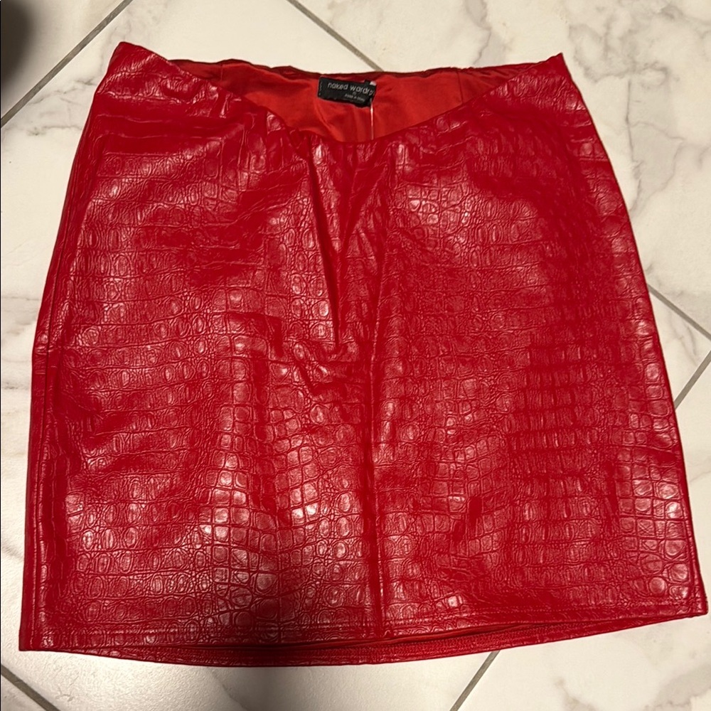 Naked Wardrobe Snakeskin Skirt